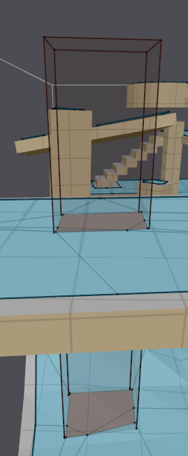 凸型形状を高くしすぎたせいで上のナビメッシュにも影響が出る図 Create Convex Volumes Height.png