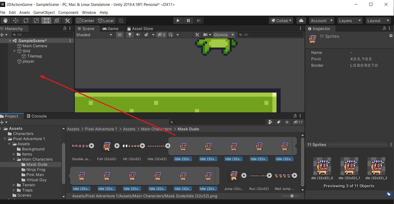Unityでの2dジャンプアクションゲームの作成 敵キャラクター作成編 Qiita Unityでの2dジャンプアクションゲームの作成 敵キャラクター作成編 Qiita