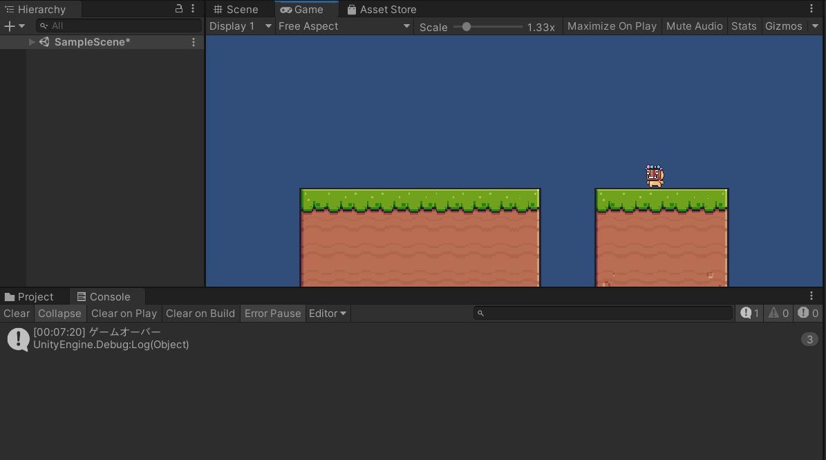 Unityでの2dアクションゲームの作成 Gameoverとリスタート Qiita Unityでの2dアクションゲームの作成 Gameoverとリスタート Qiita