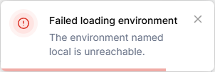 Failed loading environment
