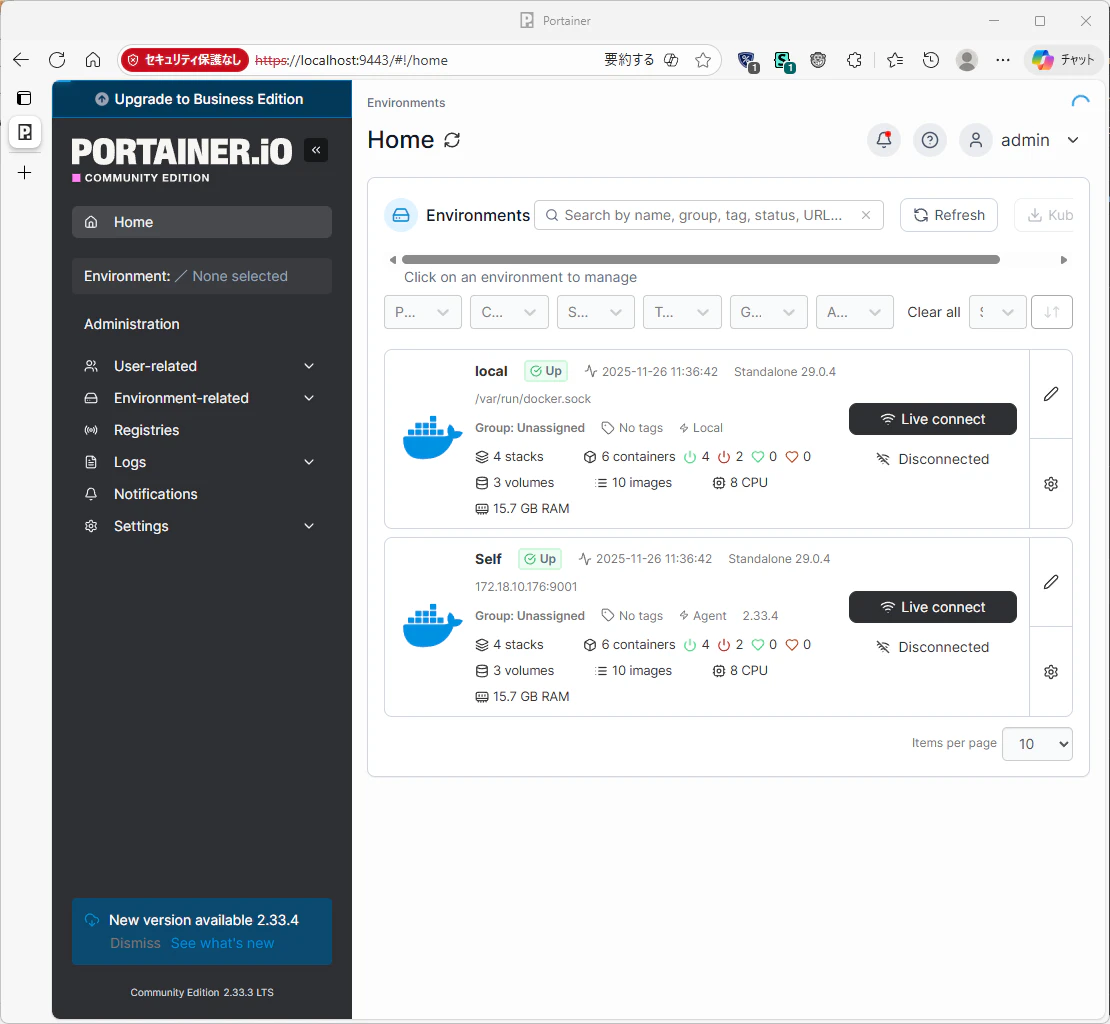 Portainer-Workaround