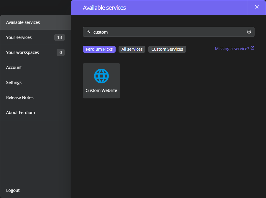 Select Custom Websie