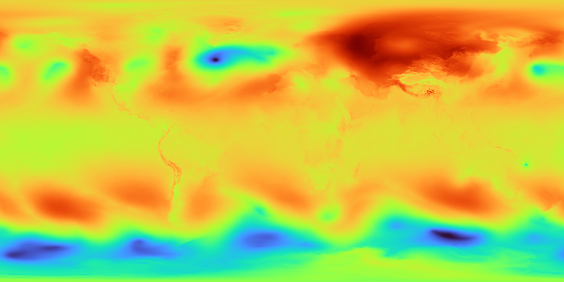 実際に観測された2023/12/9の気圧