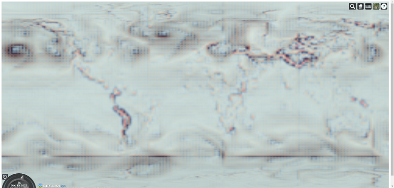 Graphcastの気圧予測データをCS立体図として表示