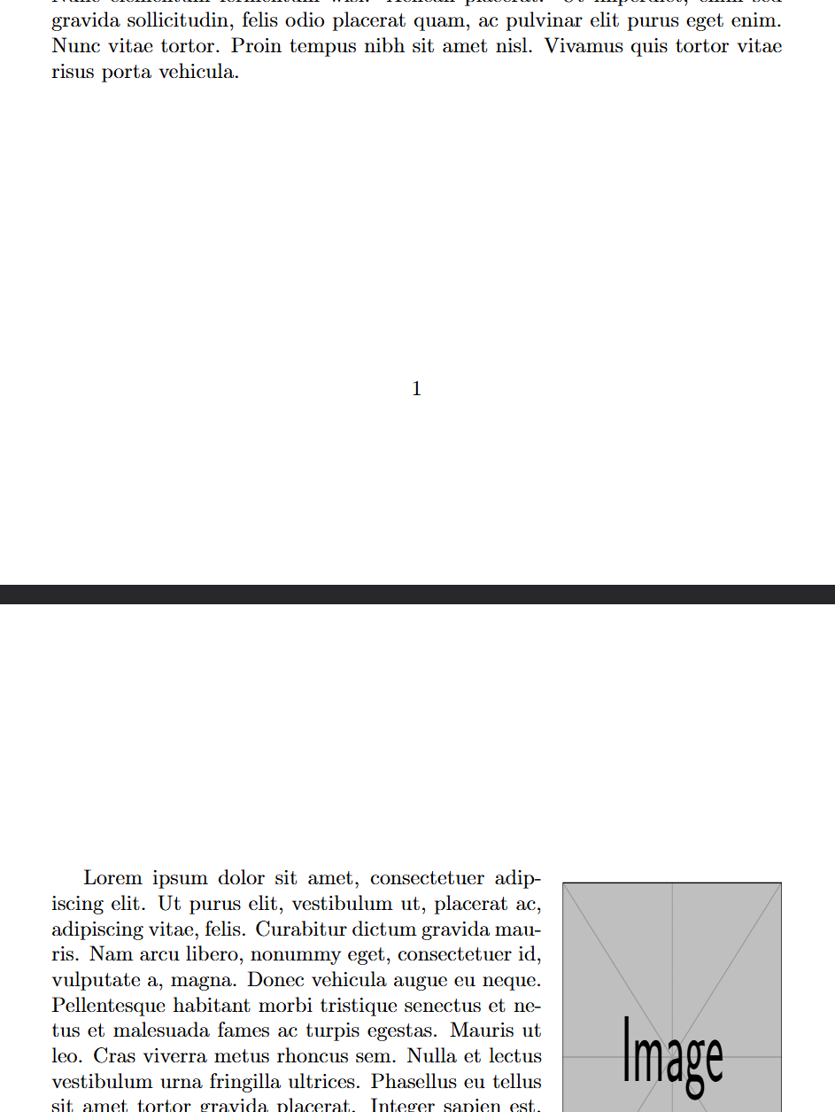 コンテンツが次ページに流れる例 before