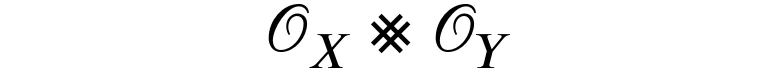 コマンド名の分からない記号が含まれる数式:\symcal{O}_X ????? \symcal{O}_Y mysterious mathematical symbol