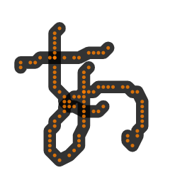 「あ」と描いたデータ例