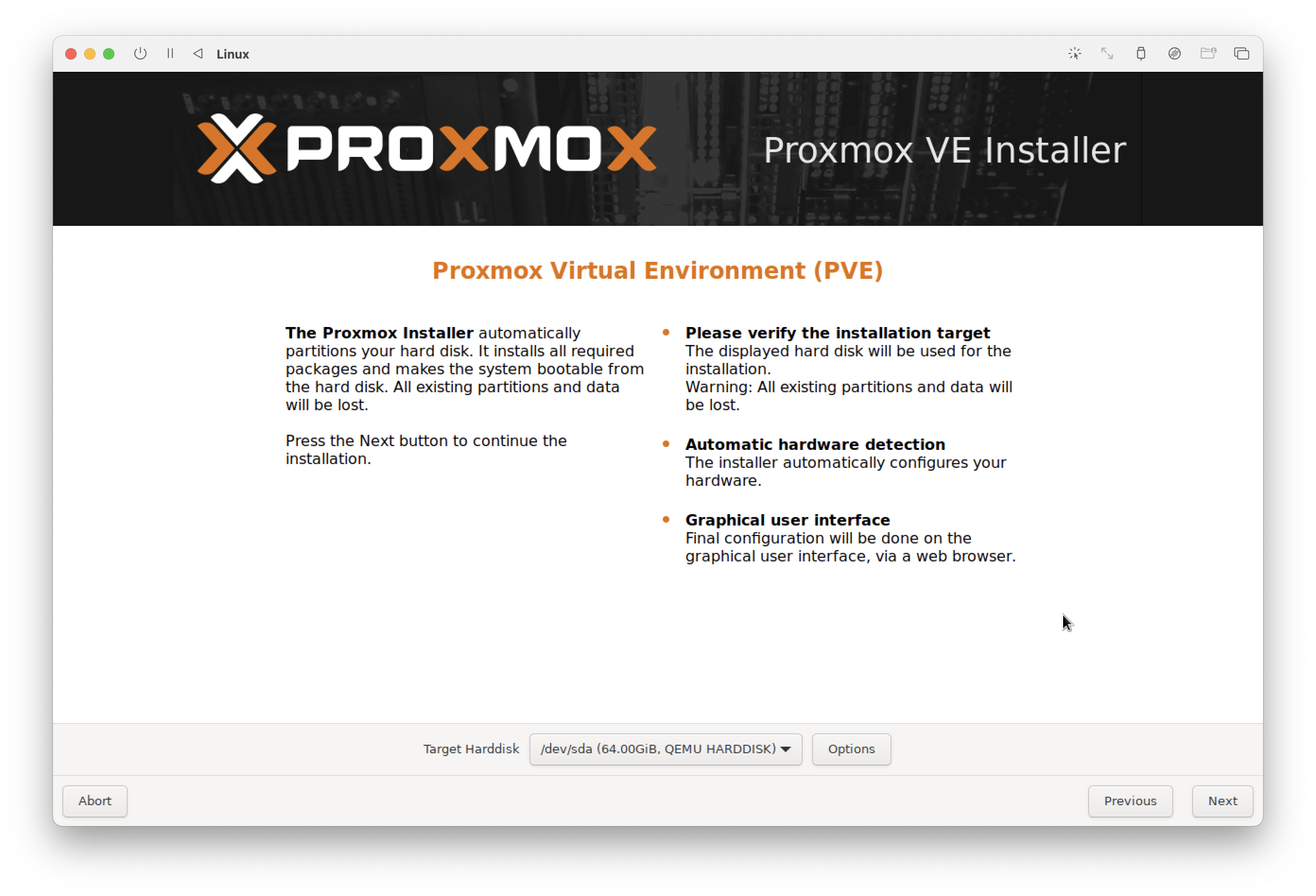 Proxmox VEのインストール画面02