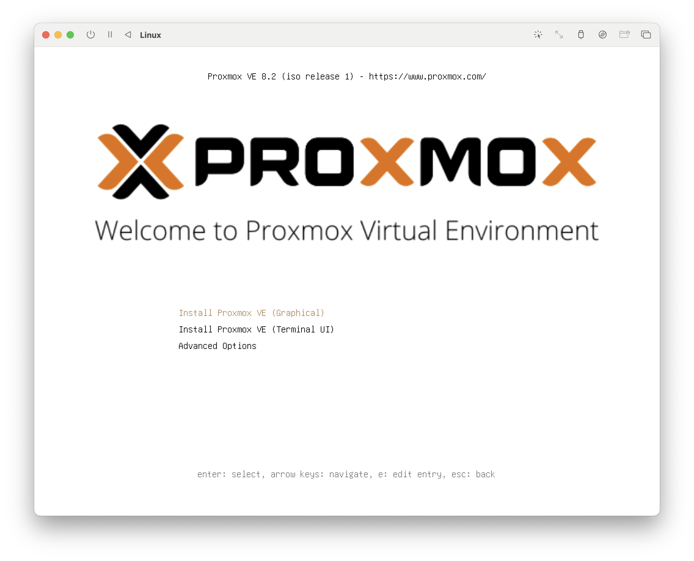 Proxmox VEのインストール画面01