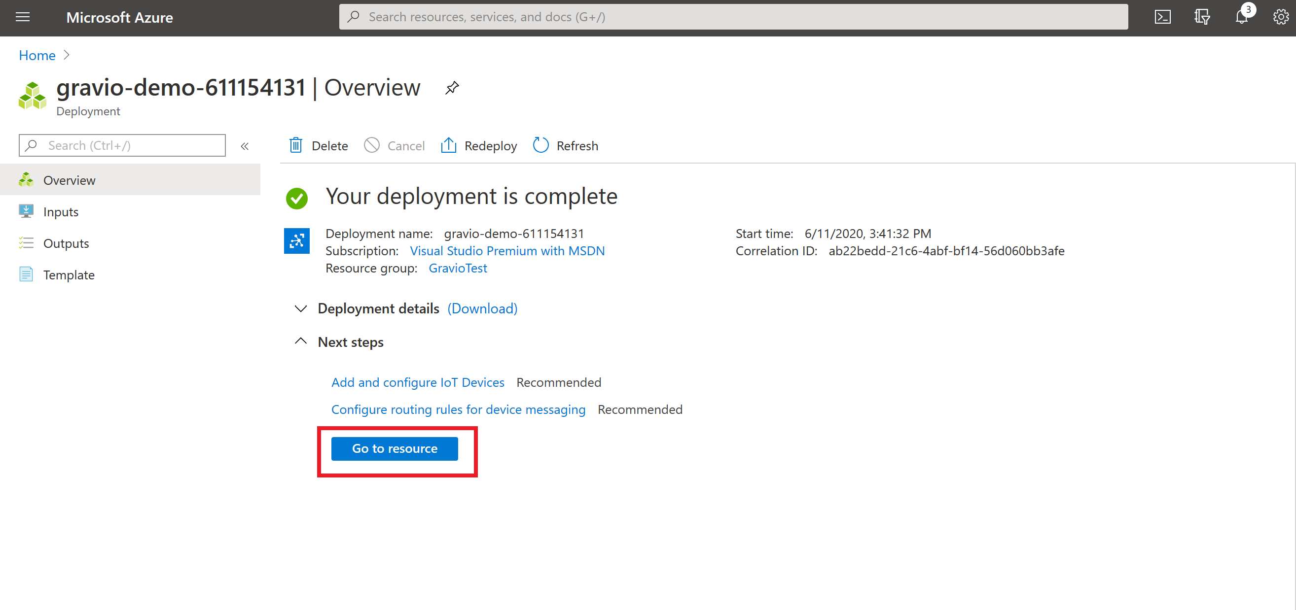 Azure IoT Hub Deployment Complete