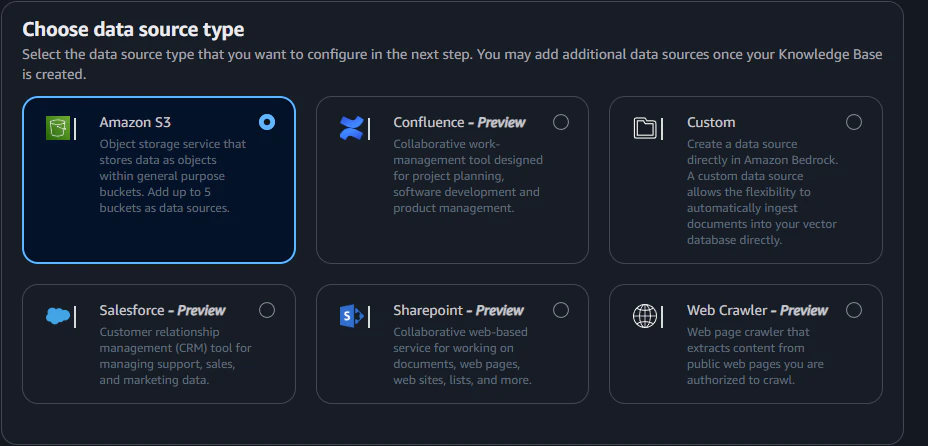 Choose data source type