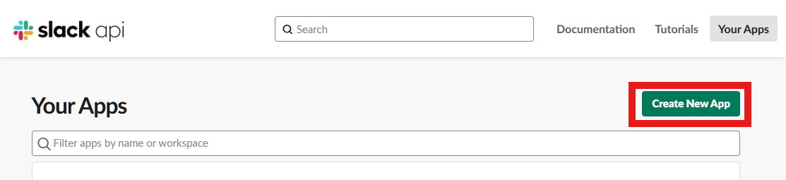 「Create New App」をクリック