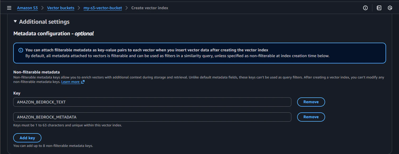 Non-filterable metadata の設定