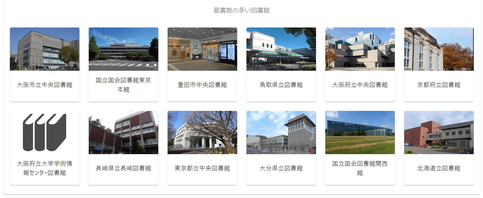 蔵書数の多い図書館