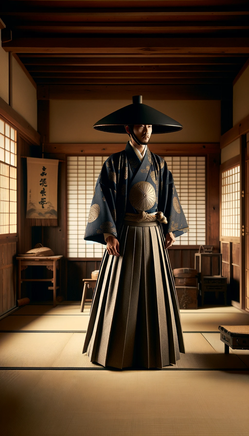 DALL·E 2024-01-02 12.05.47 - A noble man from the Nara period in Japan, dressed in authentic period clothing, which includes wide-legged trousers under a round-collar jacket, true.png