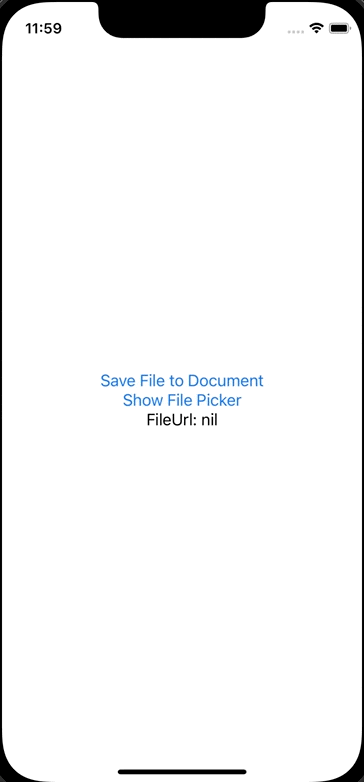 iOSのファイルアプリ（UIDocumentPickerViewController）を開いてドキュメントフォルダに保存したファイルを開く
