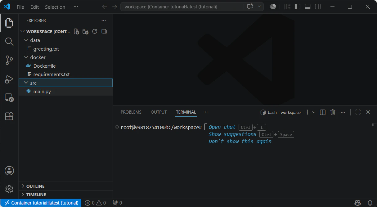 VS Code in Container
