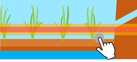 稲が植えられた画面