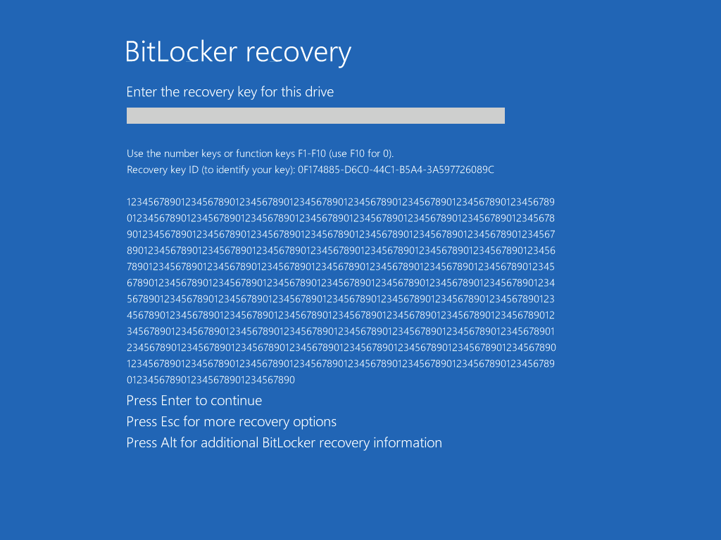 BitLocker recovery