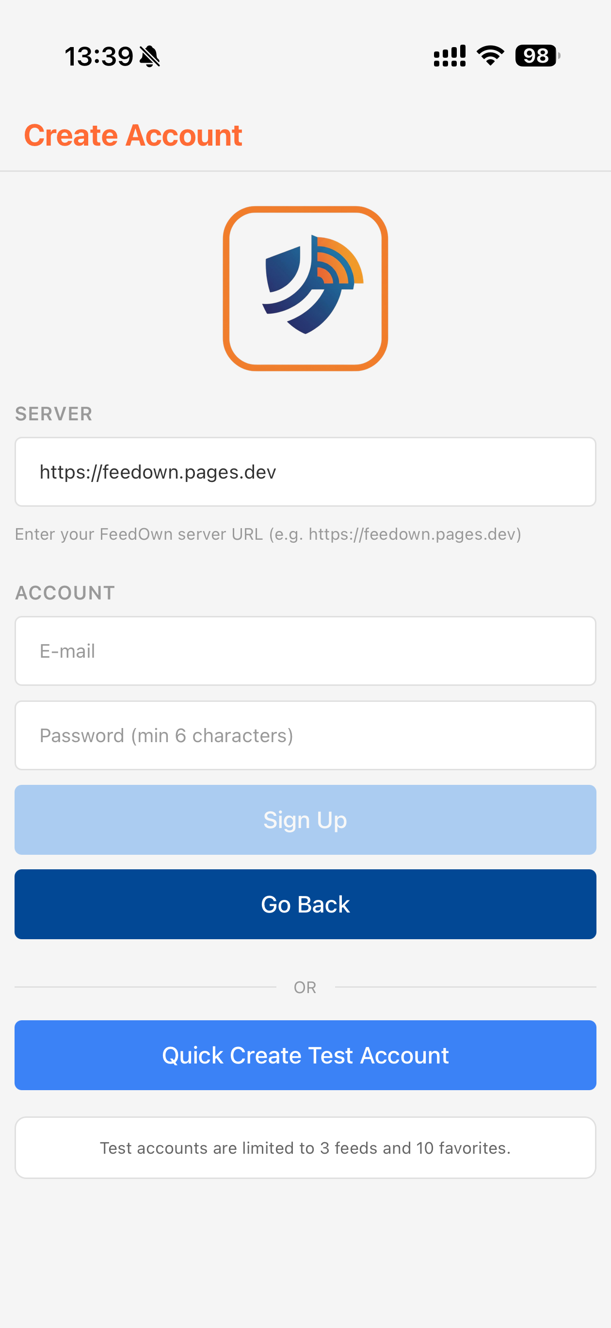 Mobileサインアップ