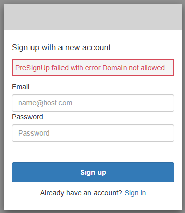 Sign up 失敗