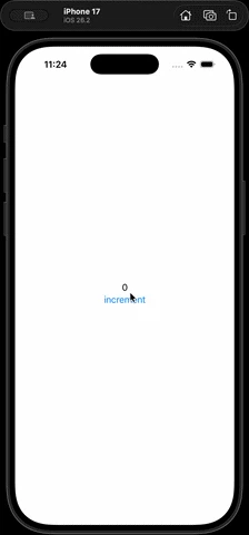 SwiftUI上でFlowの表示ができている様子