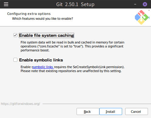 Configuring extra options