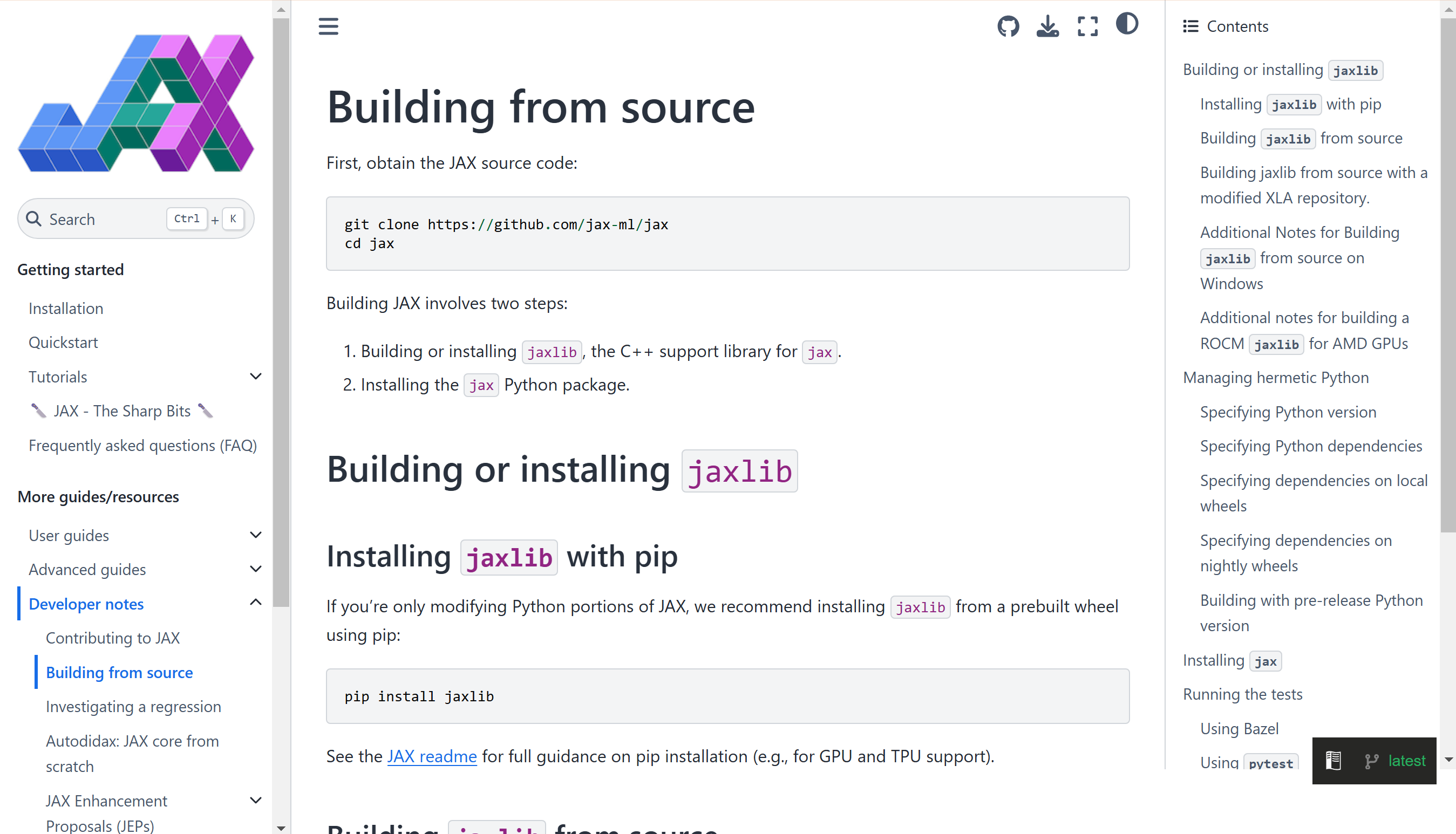 JAXをソースコードからコンパイルするには
