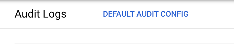 default audit log