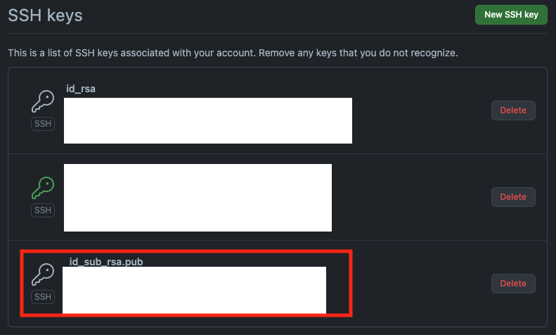 GitHub03 SSH keys : 公開鍵設定済.png