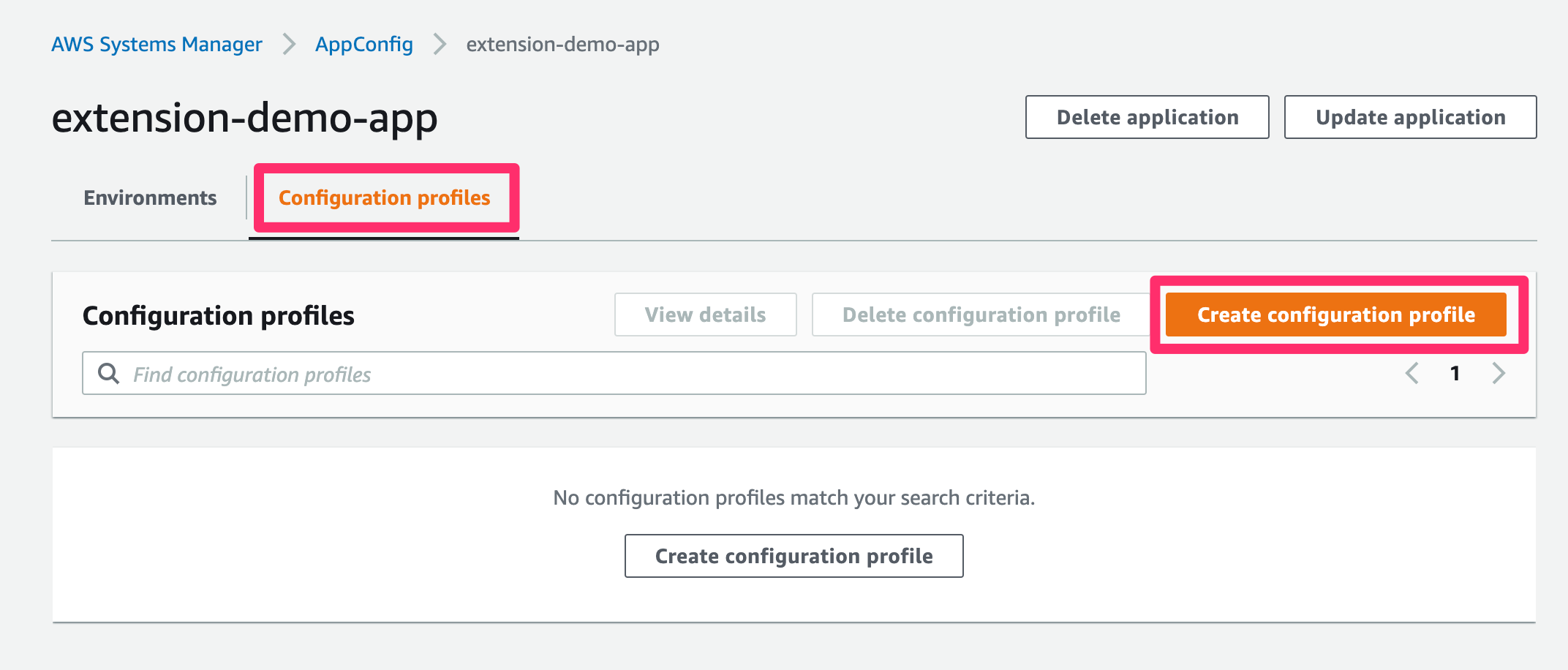 設定プロファイルの作成