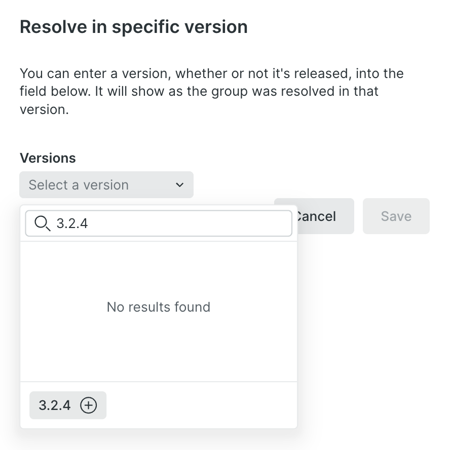 Specific versionの指定
