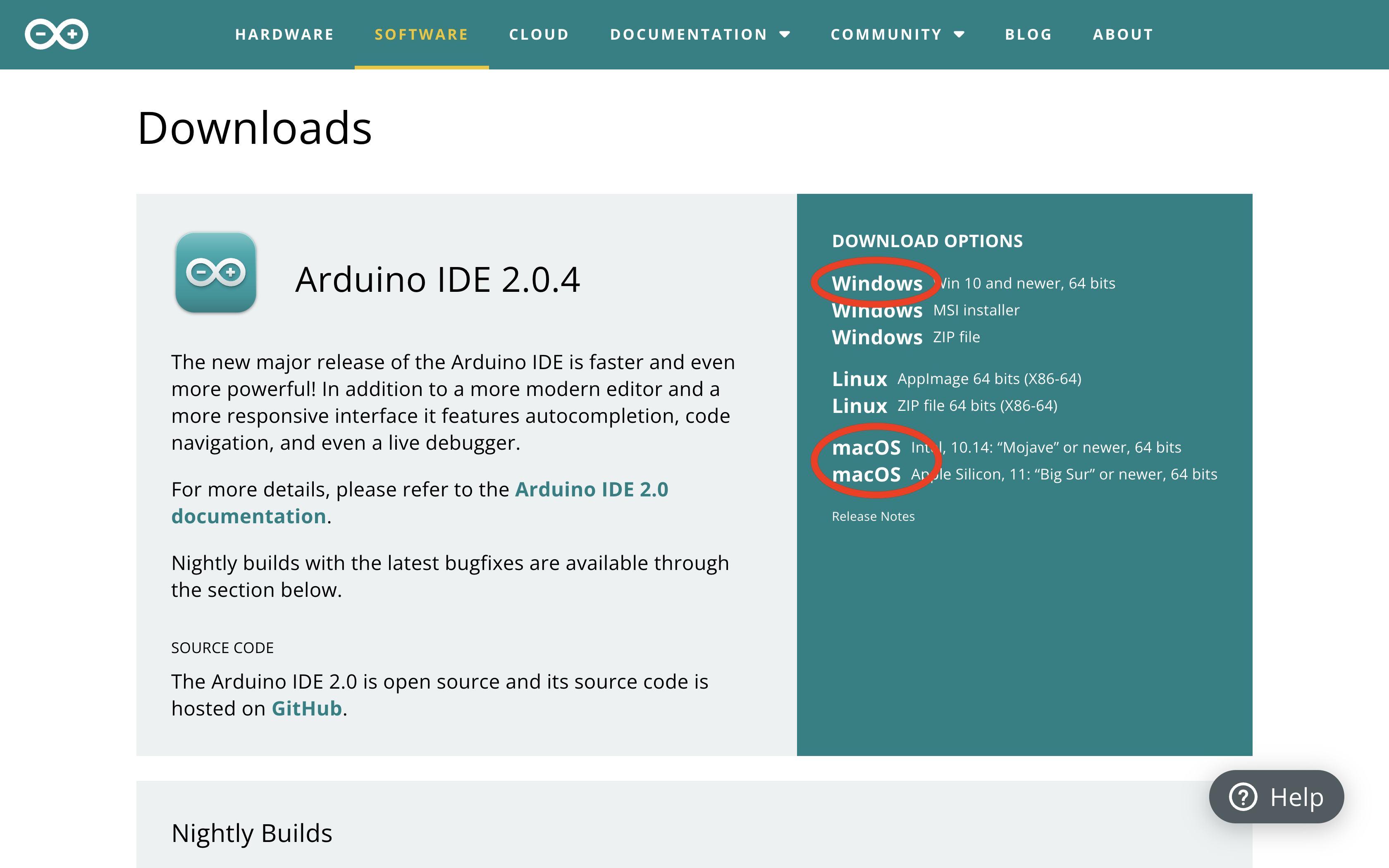 Arduino Download画面