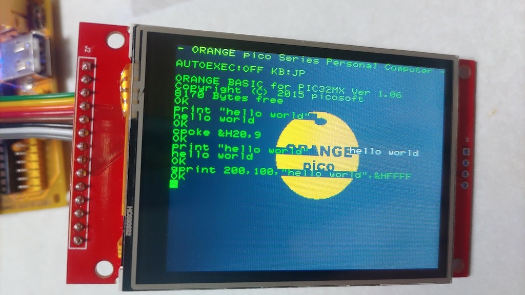 TFT液晶モードで cpoke を試す