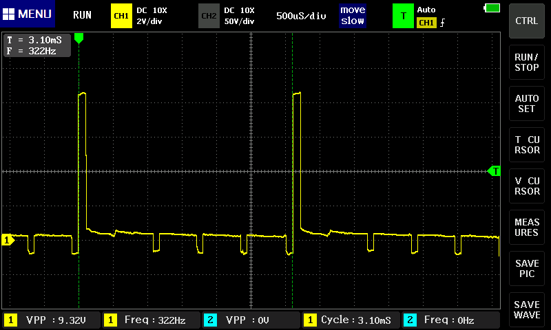 CAL INPT用回路 プログラム非実行時 K3 ボタン0123
