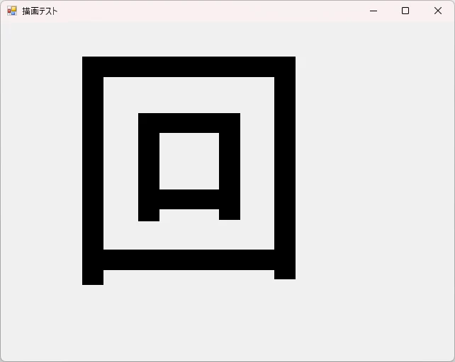 描画テストの実行結果