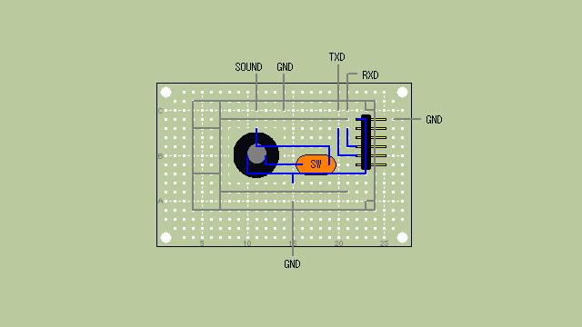 USB-シリアル変換器とIchigoJamを直結するやつ (設計)