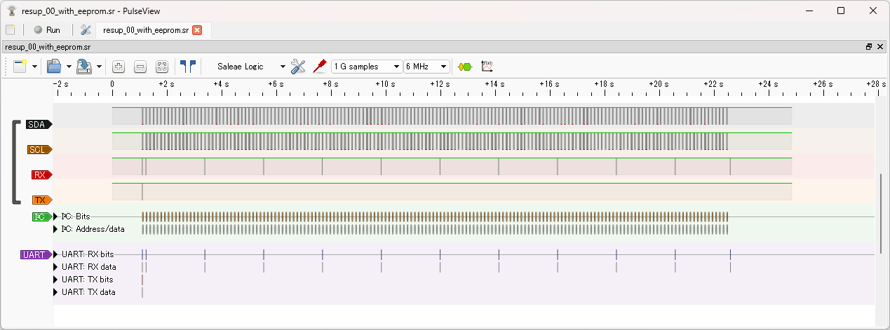 EEPROMを接続して PC !RESUP! 00 を実行 (全体)