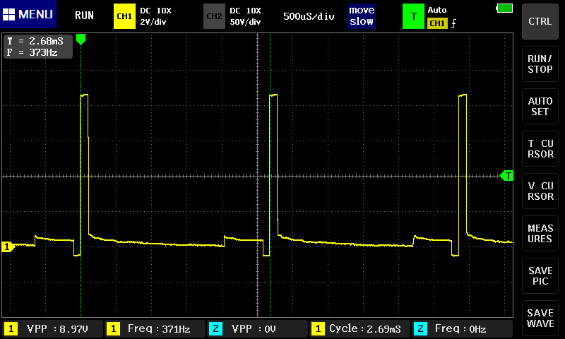 CAL INPT用回路 プログラム非実行時 K3 ボタン0