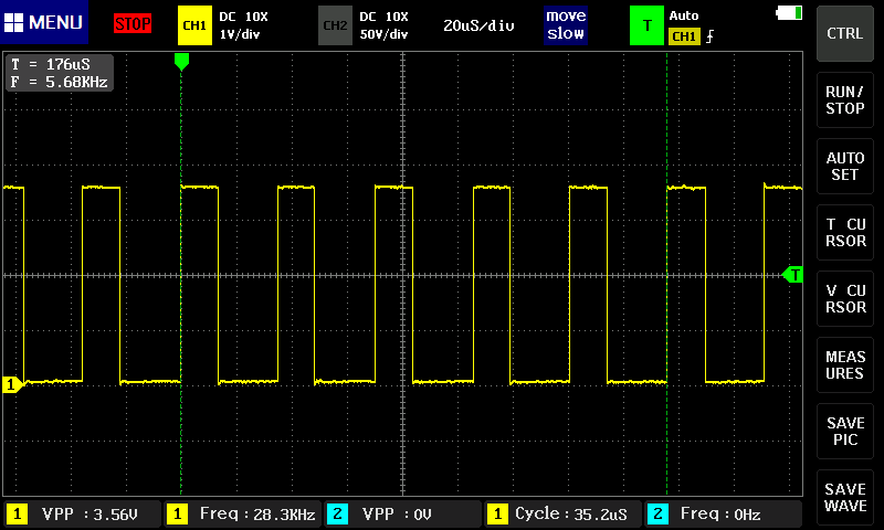 ORANGE-4 によるポートの上下 (7セグメントLED消灯)