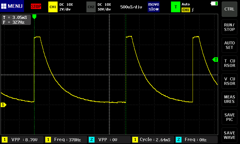 実行中 7セグ点灯 KAあり ボタンなし