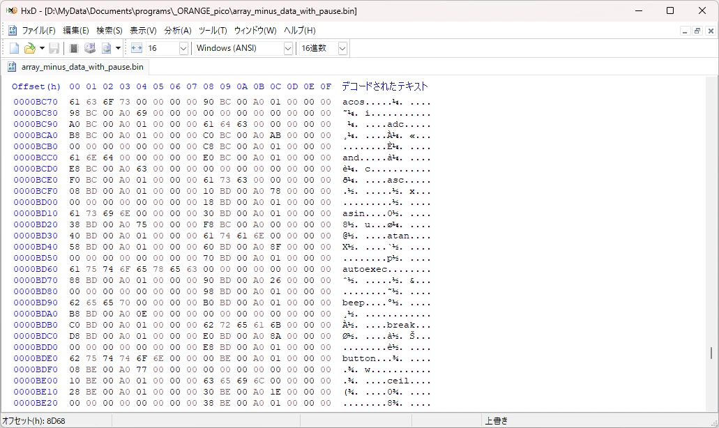 得られたデータ 13