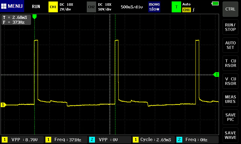 CAL INPT用回路 プログラム非実行時 K3 ボタン3