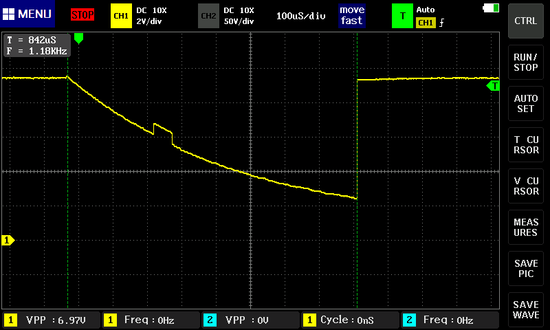 実行中 7セグ消灯 ボタン2