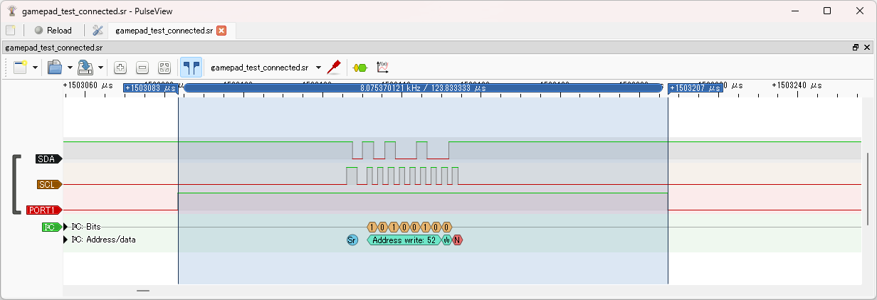 通信の様子 (失敗)