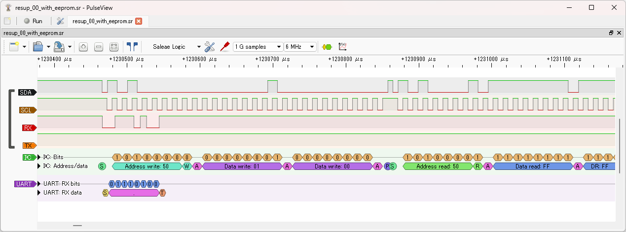 EEPROMを接続して PC !RESUP! 00 を実行 3
