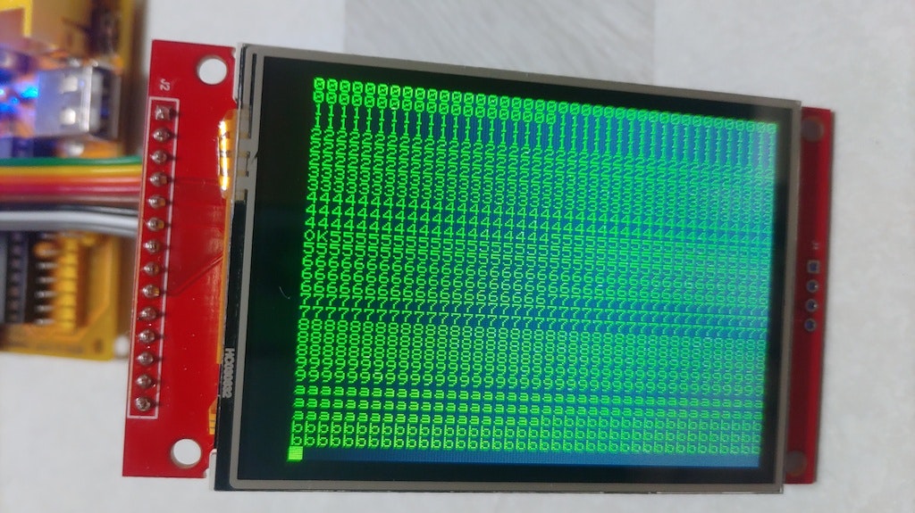 横画面でのVRAM書き込み結果