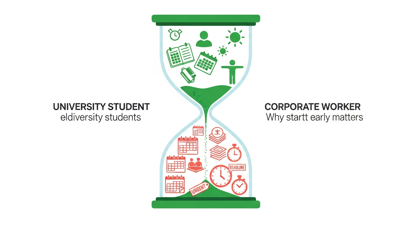 大学生 vs 社会人の時間比較