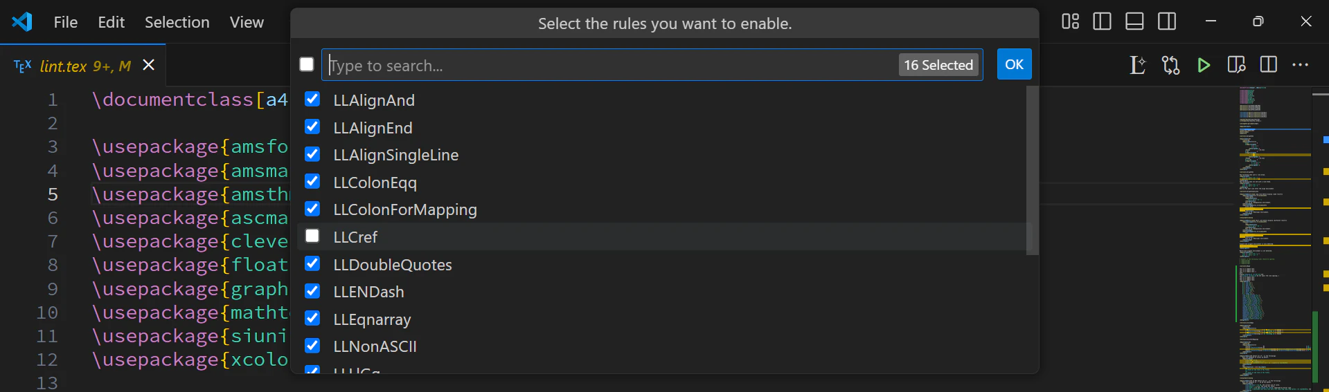 selectRulesToDetect