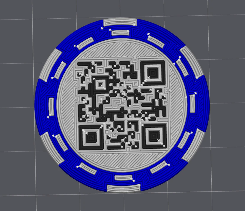スライスすると黒モジュールが崩れて読み取れないQR
